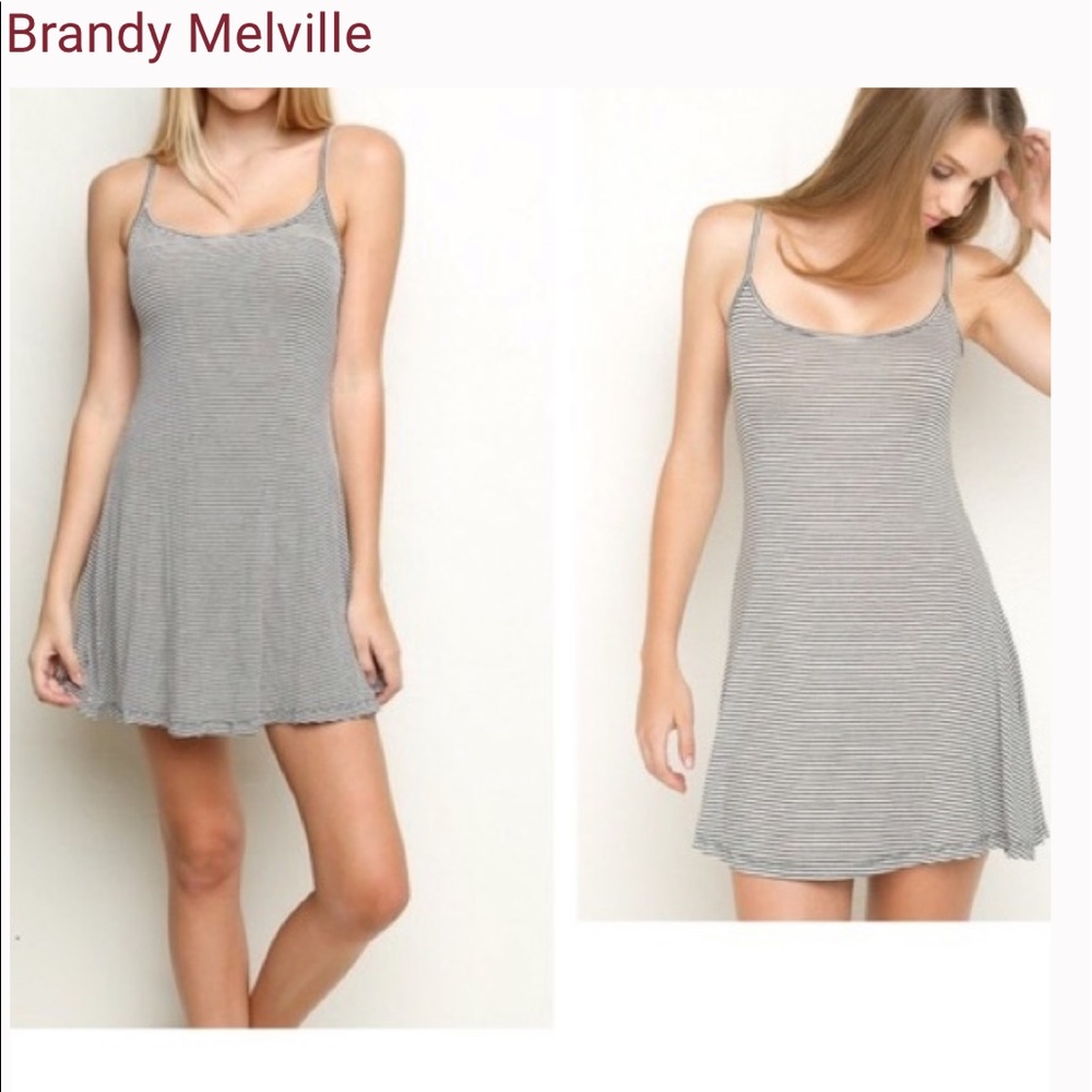 Brandy Melville navy/white stripe tank top dress